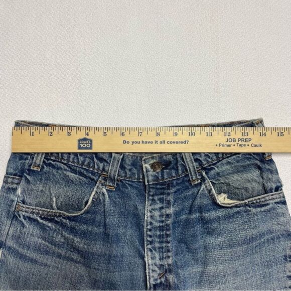 Vintage 70’s Levi’s Jeans Orange Tag Talon Zipper Bellbottom Women’s Size 28-29 - Picture 7 of 14